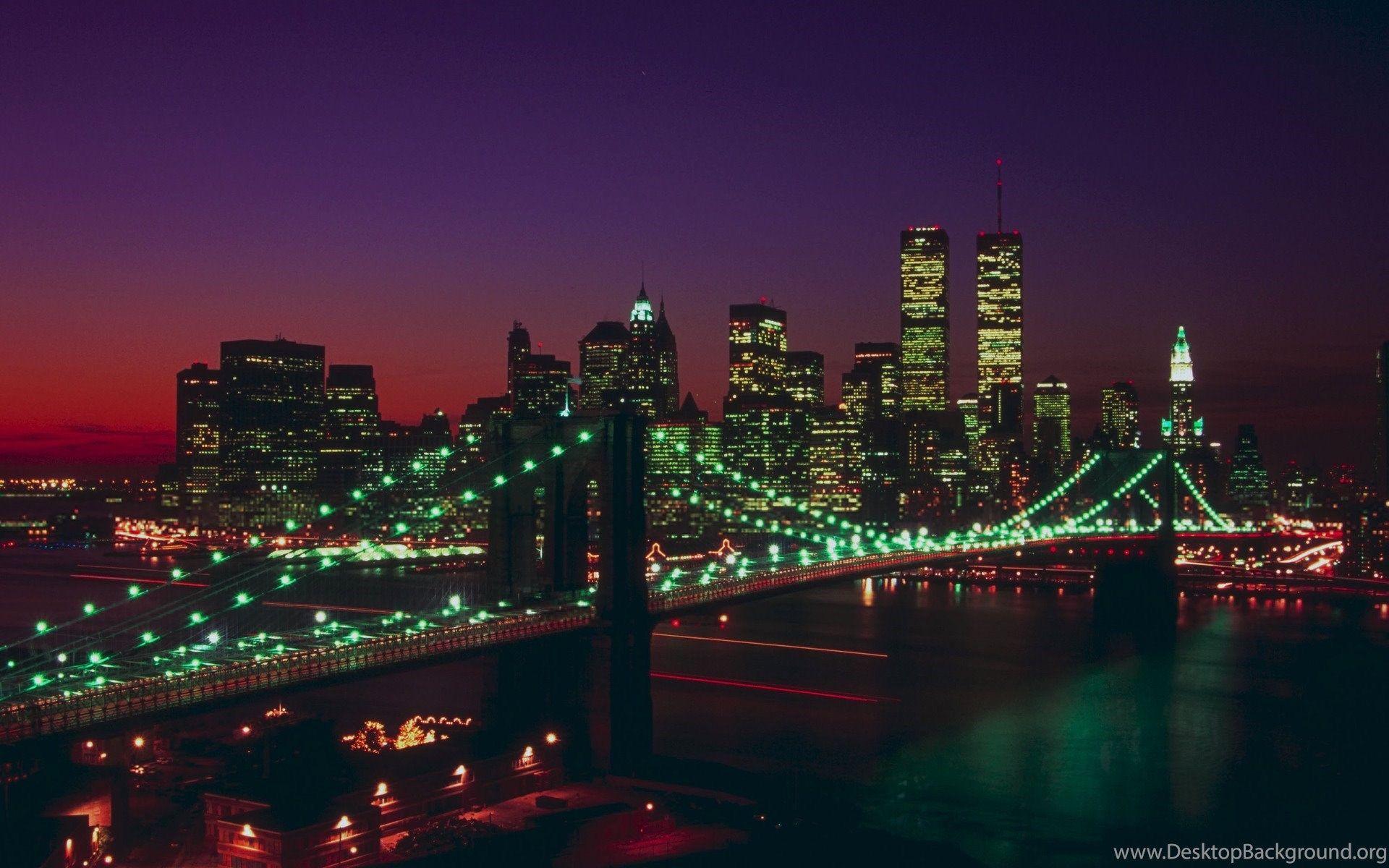 High Resolution New York Skyline At Night Wallpaper HD 3 City Full
