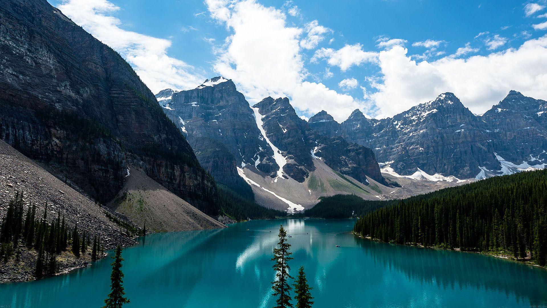 Wallpaper Emerald Lake Canada Mountain Wallpaper