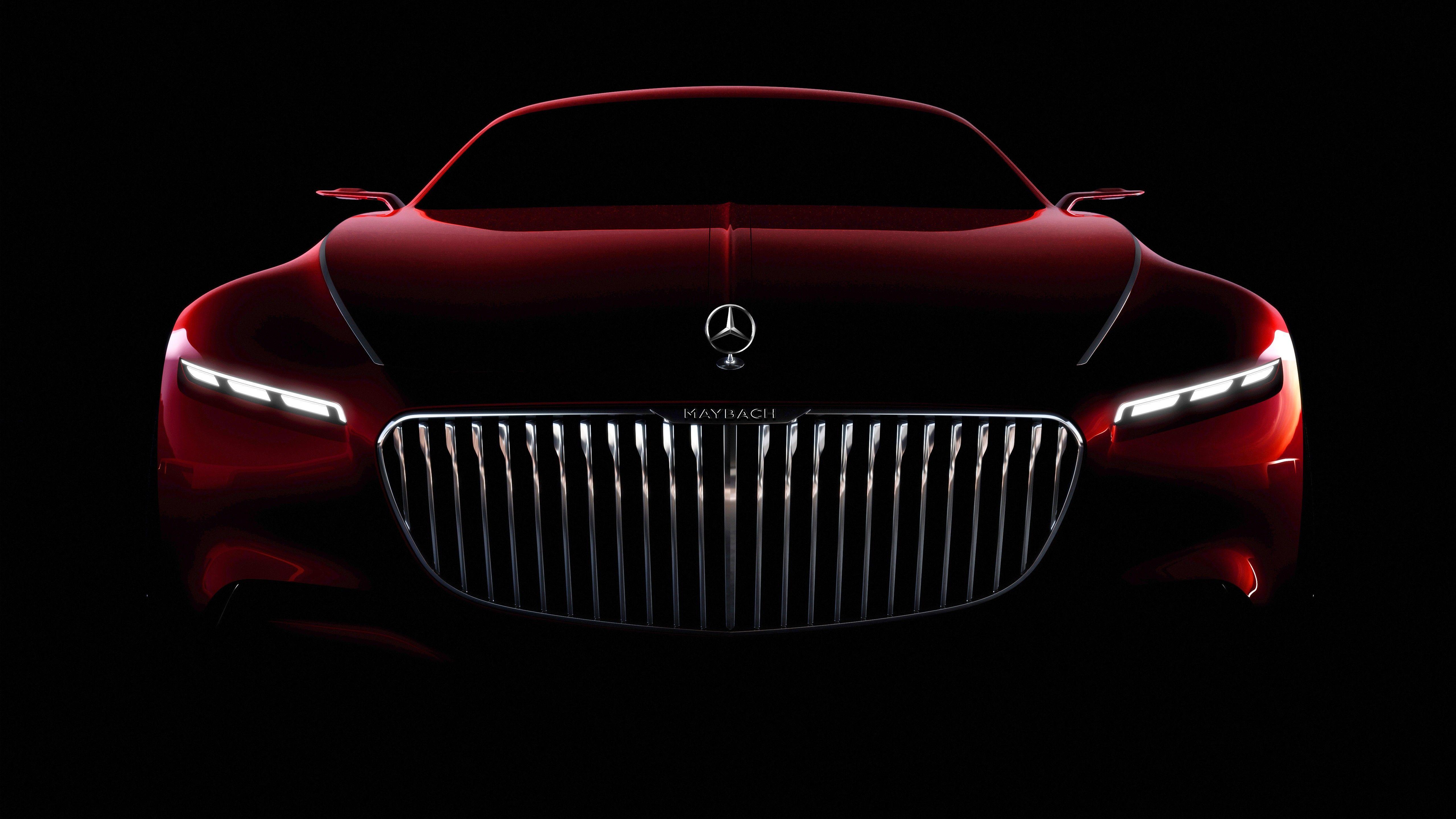 Vision, Mercedes, Maybach 6, 4K, 8K, car, Mercedes Benz, red car
