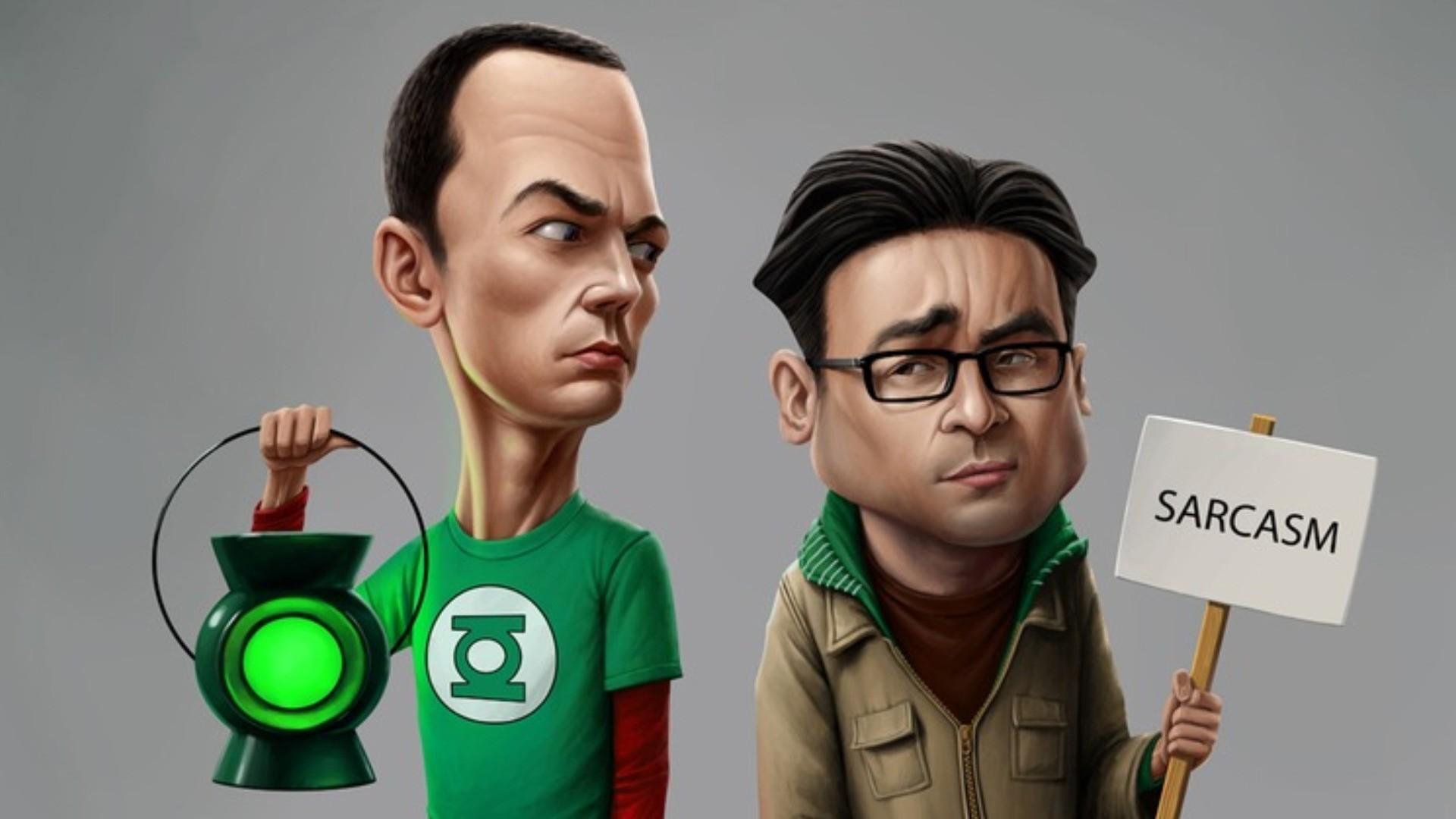 The big bang theory, Sheldon, Leonard, Lamp, Sarcasm wallpaper. HD