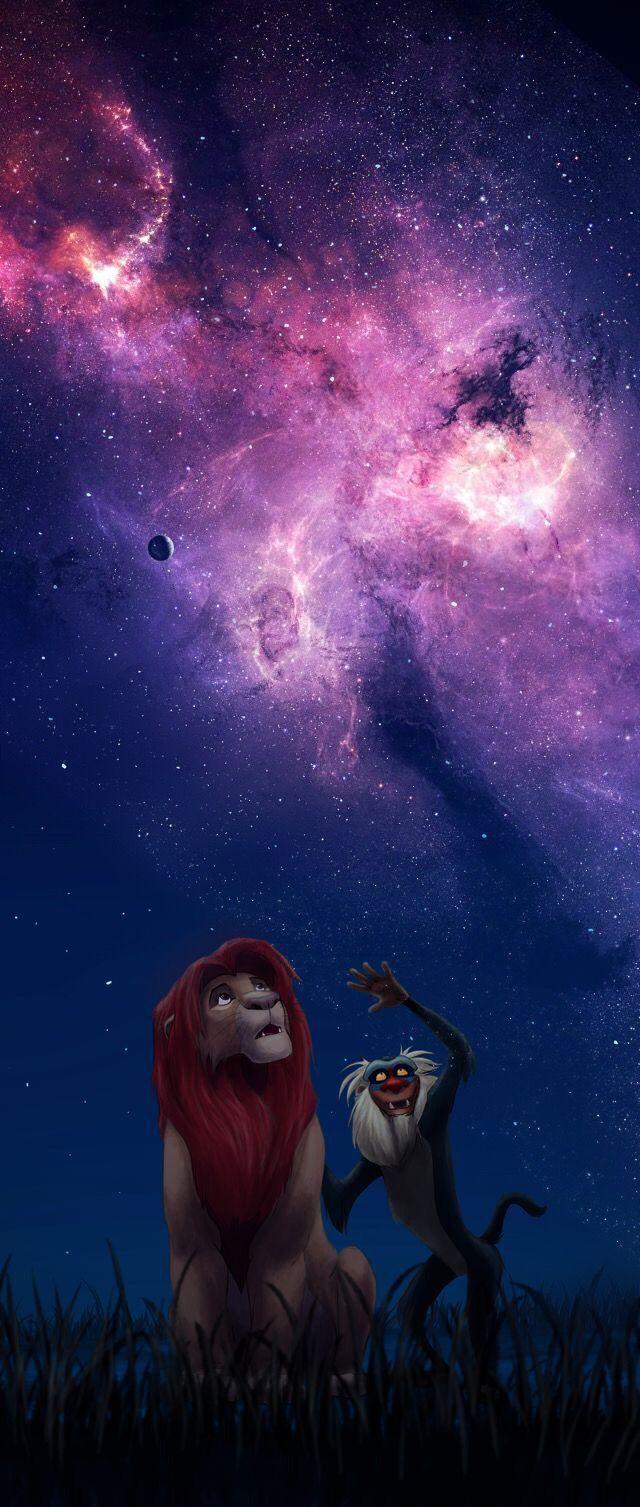 Lion King Galaxy iPhone Wallpaper. wallpaper. em 2019. Papel de
