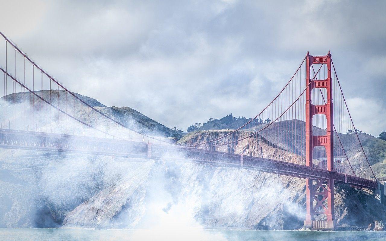 Wallpaper San Francisco, 4k, 5k wallpaper, Golden Gate, USA, fog