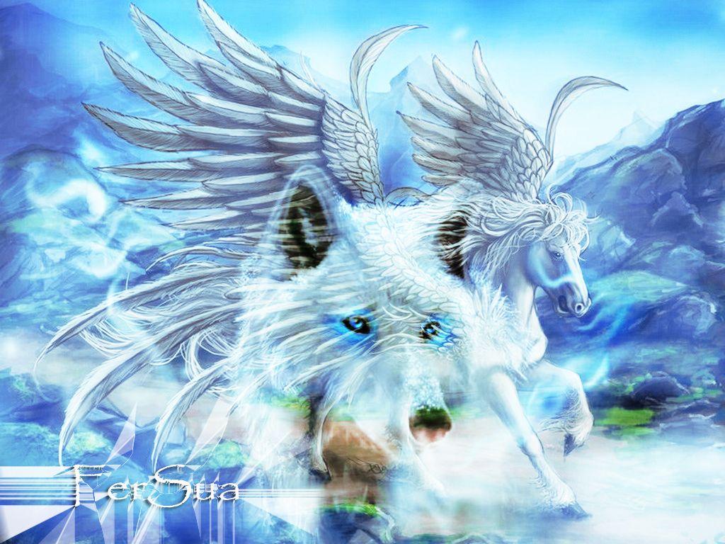 Unicorn Pegasus Wallpaper 1024x768 (711.81 KB)