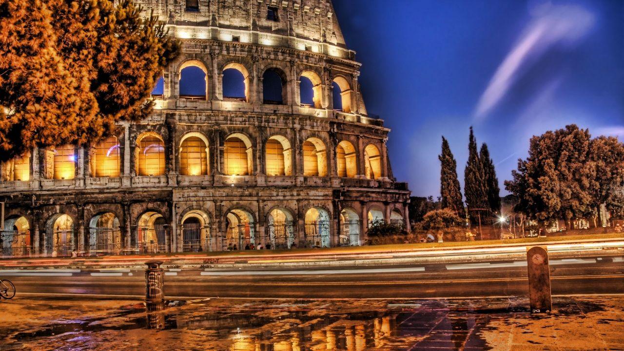 Download 1280x720 Wallpaper Colosseum Rome House, Seven Hills