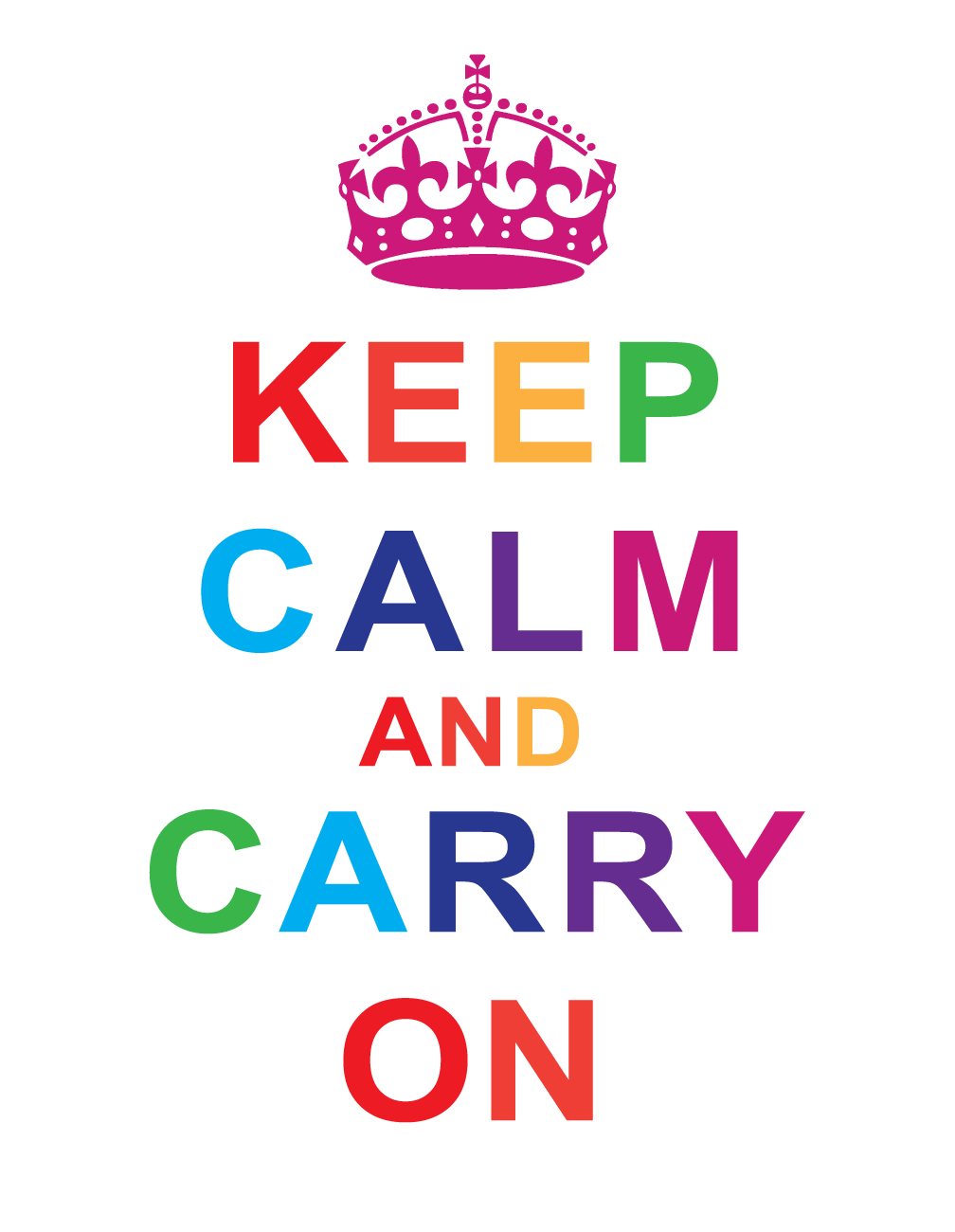 keep calm and carry on crown vector file