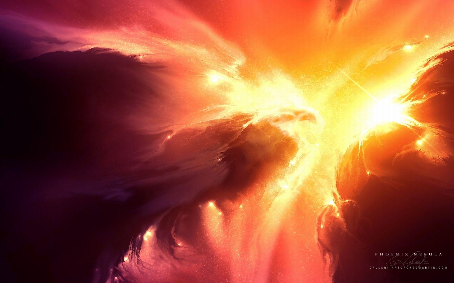 Abstract Phoenix Outer Space desktop PC and Mac wallpaper