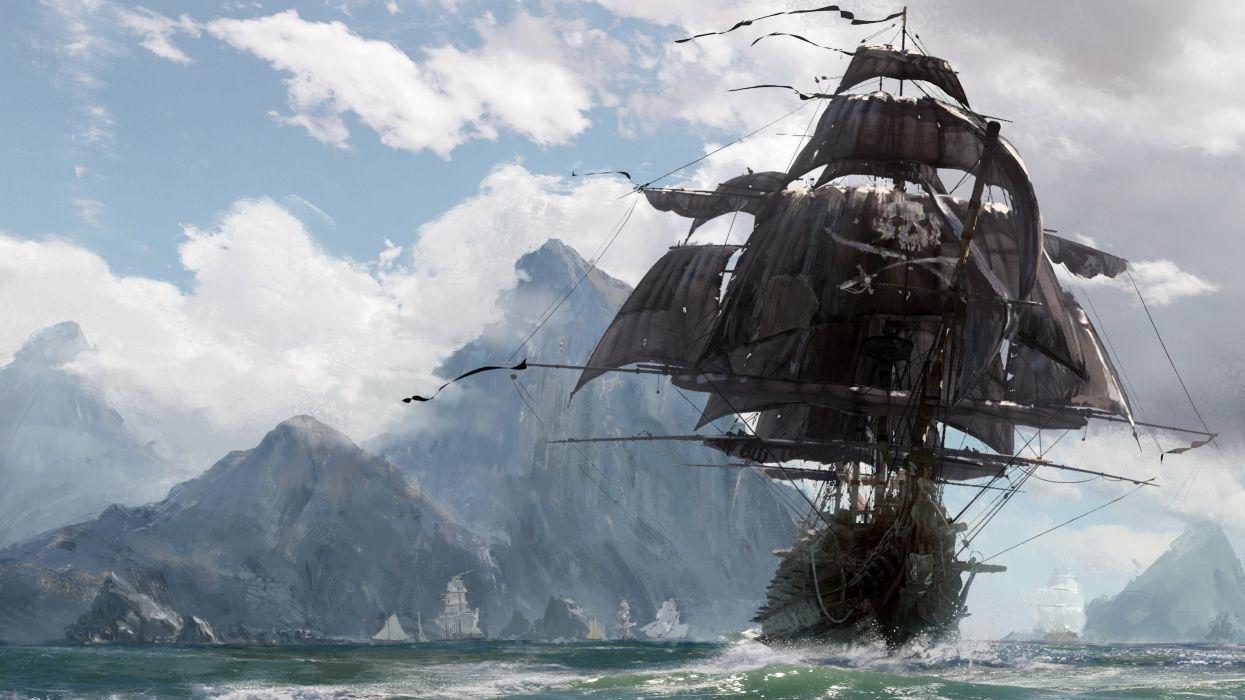Pirate Ship wallpaperx2160