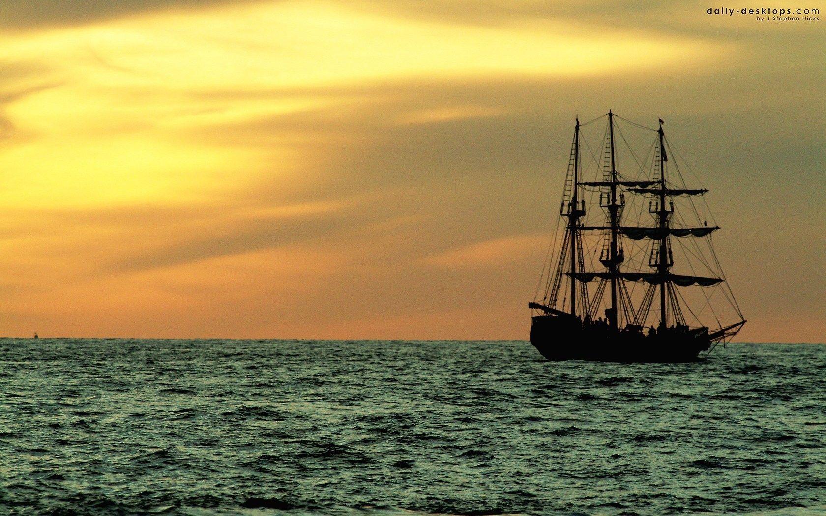 Nature sail ship wallpaper. PC