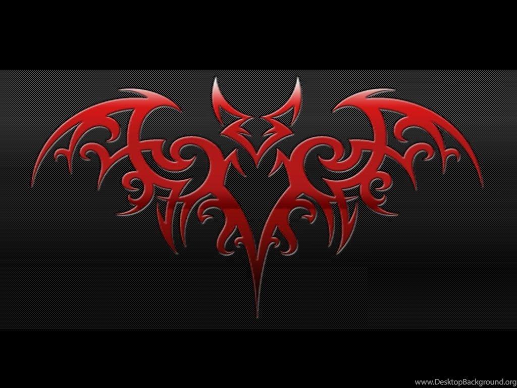 Wallpaper Tattoo Free Designs Red Bat Tribal 1024x768 Desktop
