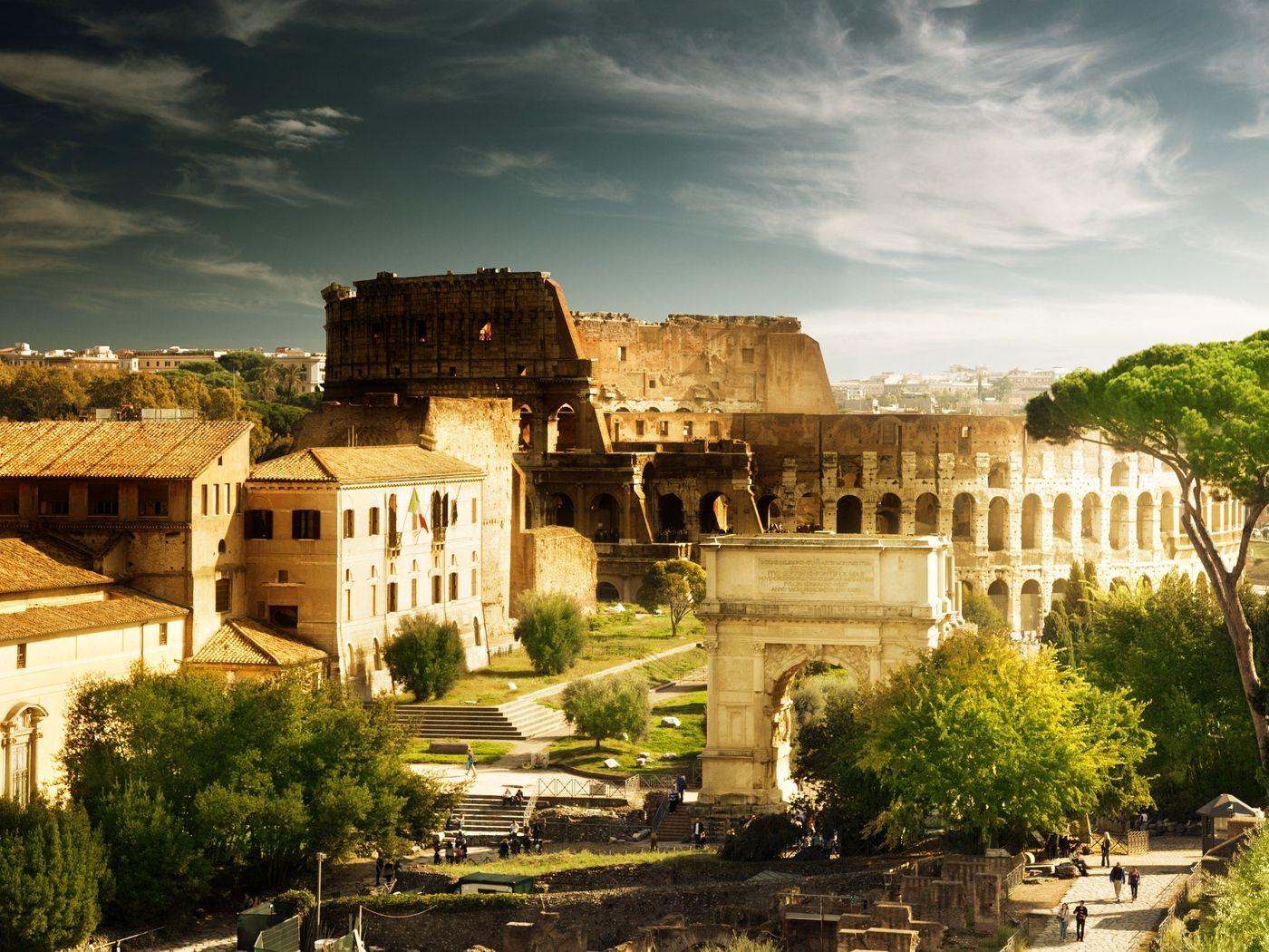 Download wallpapers 1400x1050 colosseum, rome, italy, architecture
