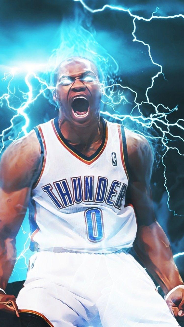 Download 750x1334 Oklahoma City Thunder, Russell Westbrook