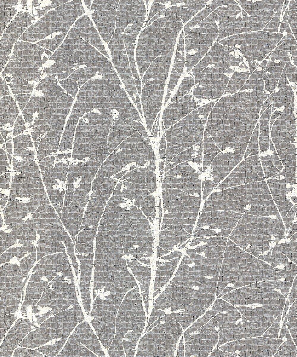 Ravello Silver White Wallpaper