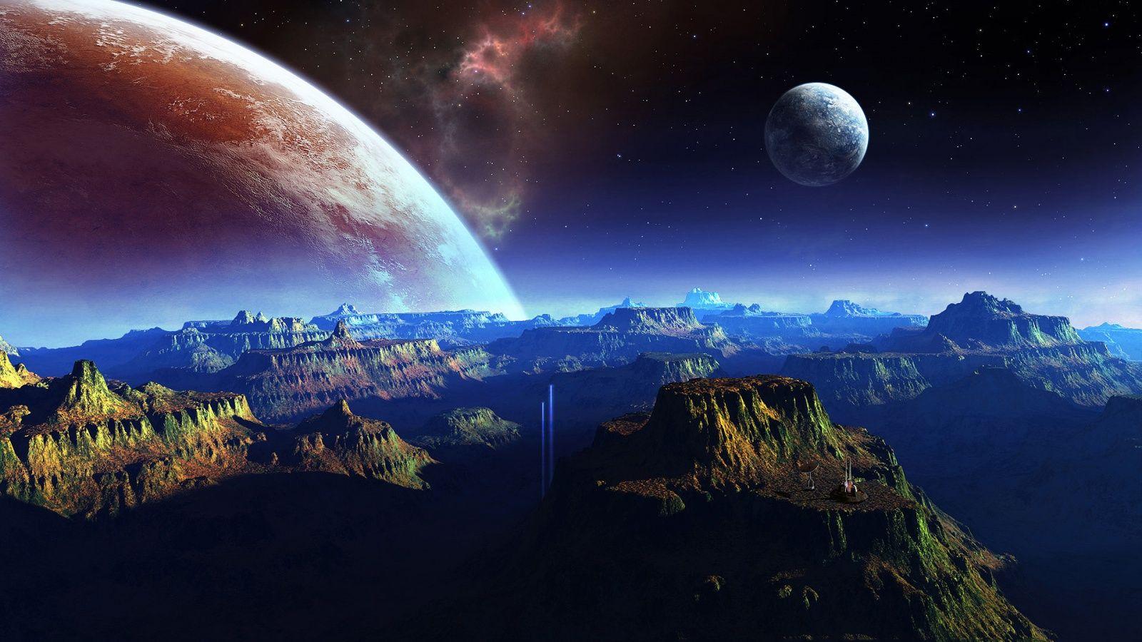 1600X900 Fantasy Planet Space Art Wallpapers