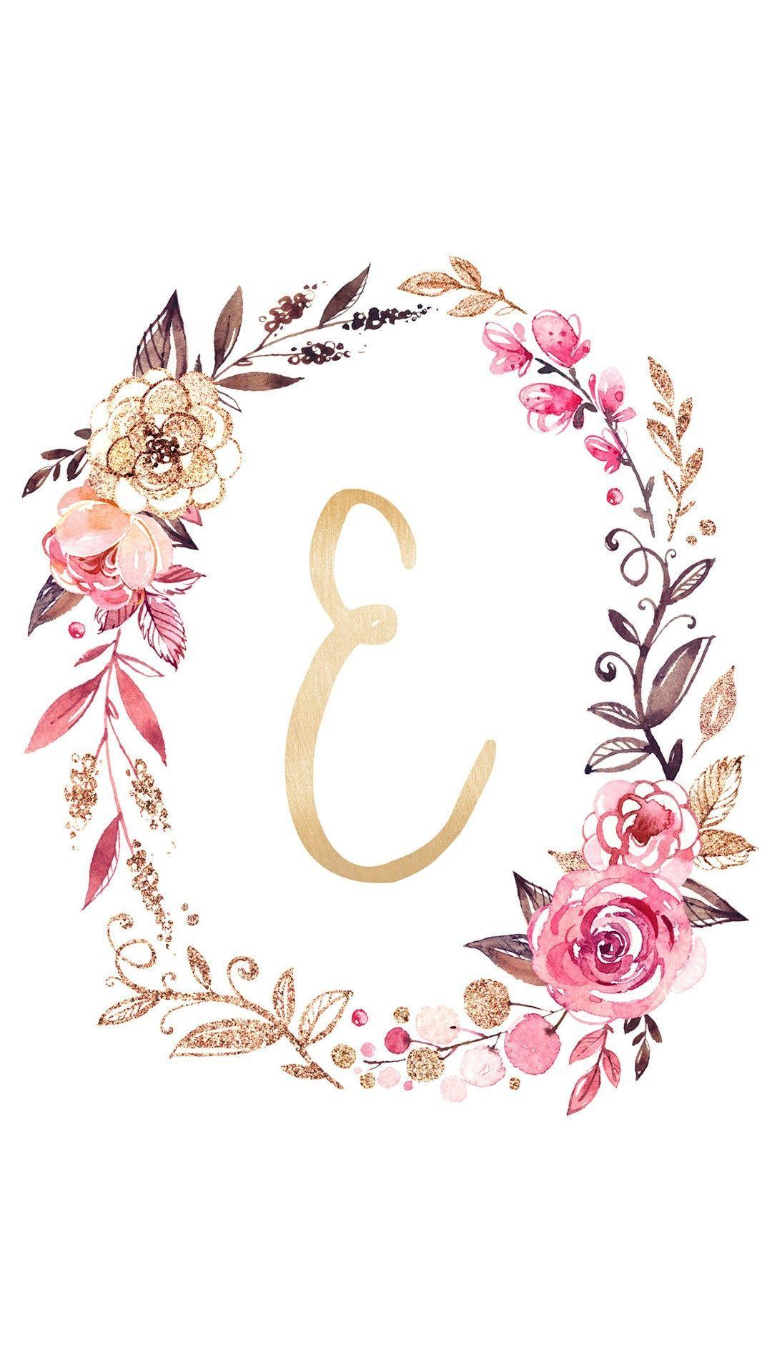 Monogram letter E. Monogram wallpaper, Alphabet wallpaper, Wallpaper iphone cute