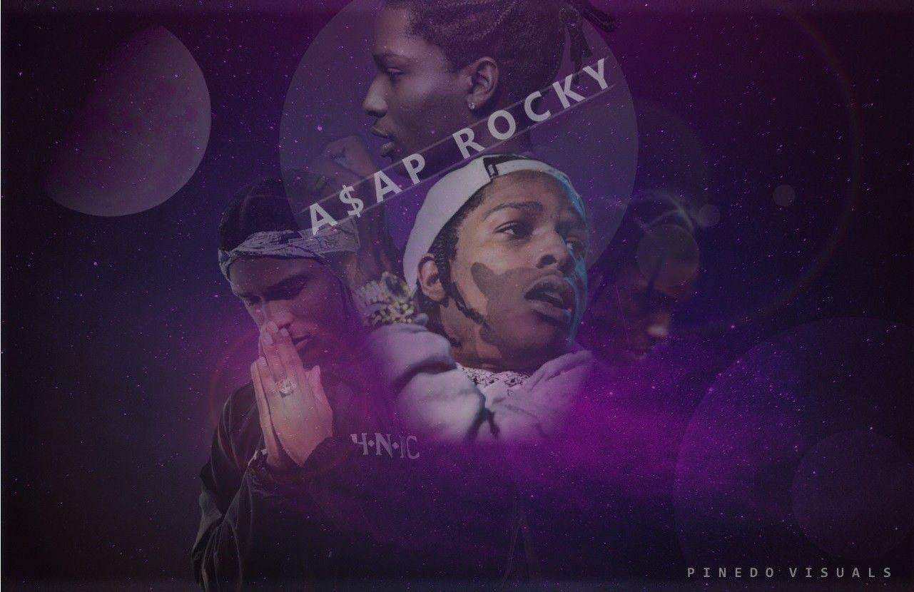 asap rocky swaggy purple asap ferg hip hop rapper abstract wallpaper