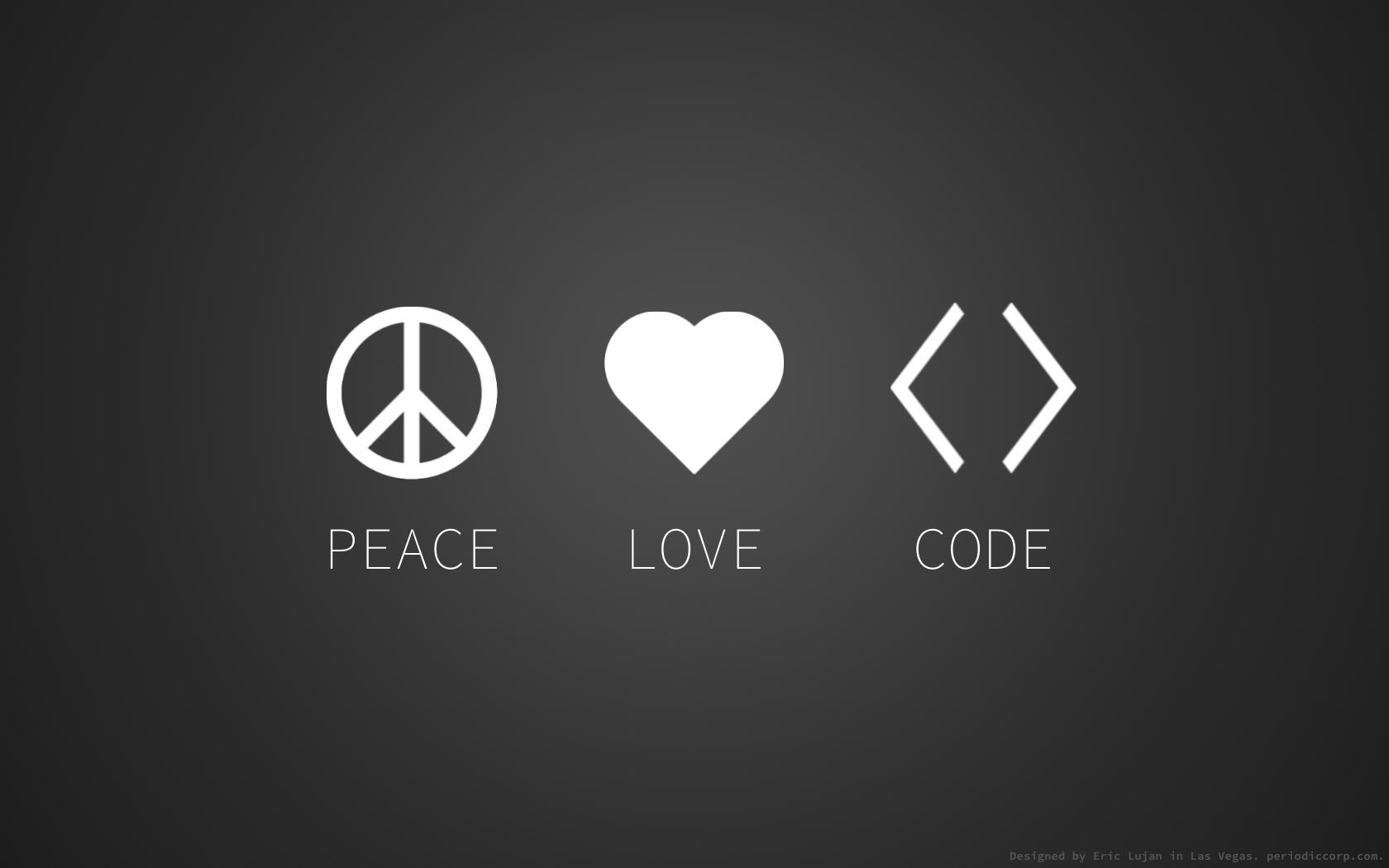Introducing the Peace, Love, Code wallpaper