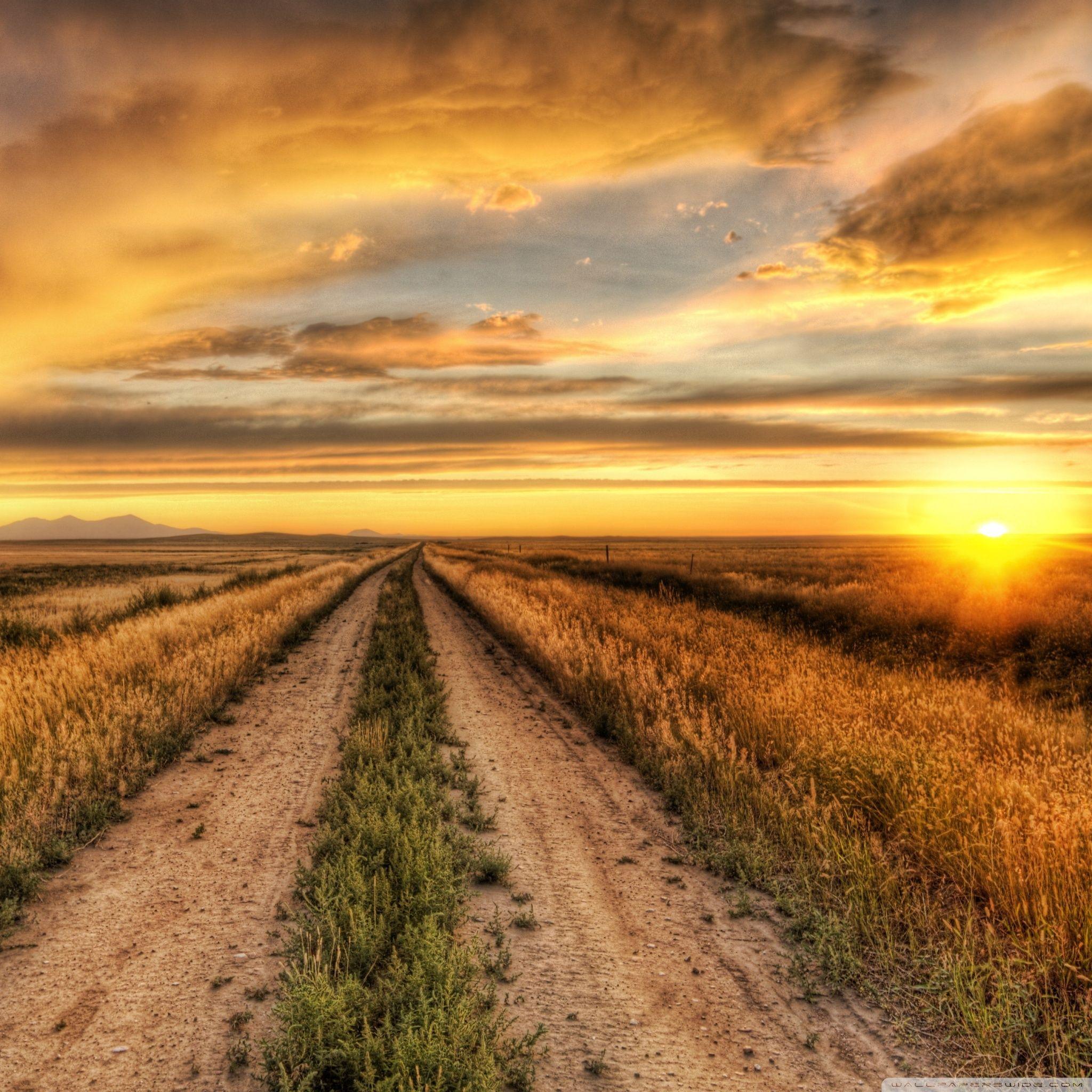 Country Road At Sunset ❤ 4K HD Desktop Wallpaper for 4K Ultra HD TV