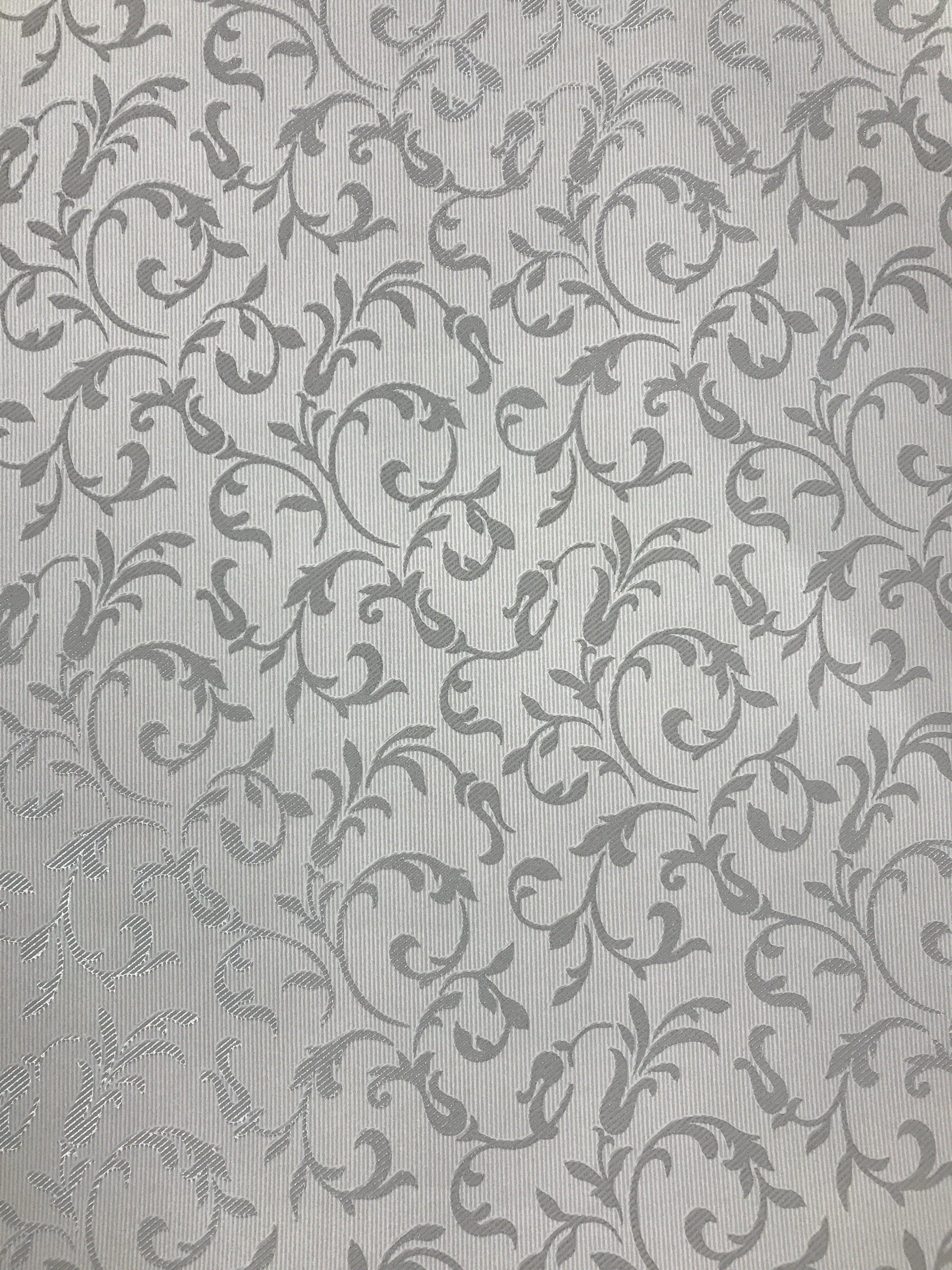 Brilliance Scroll Leaf Cream / Grey Wallpaper