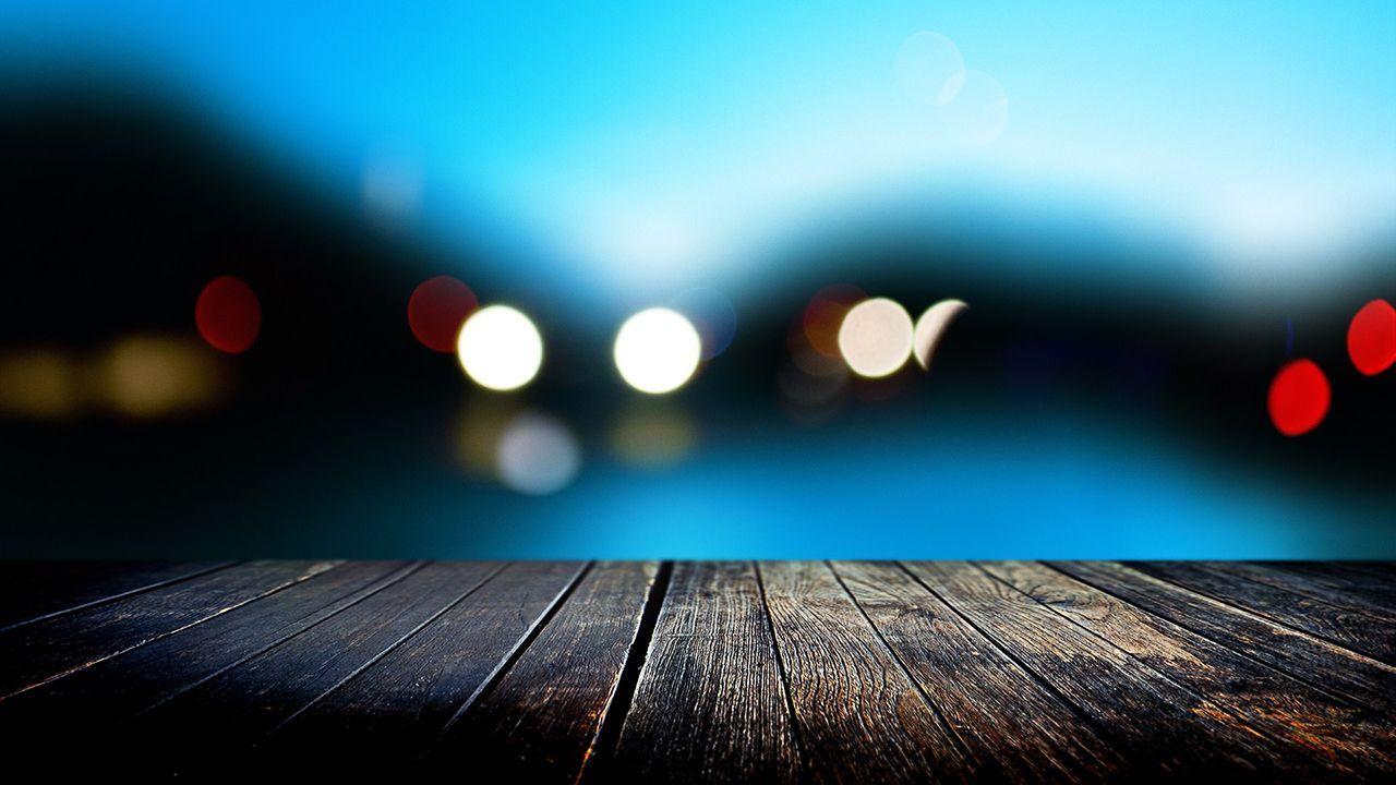 Unanticipated Wooden Bridge Deck In Night View Photography Blur