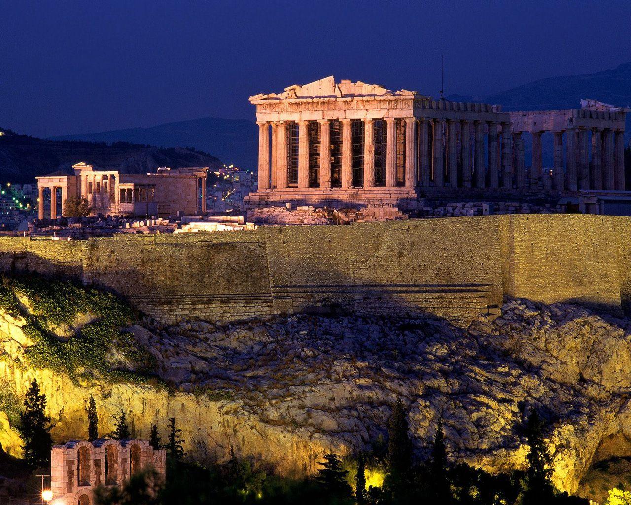New Greece Background View Wallpaper
