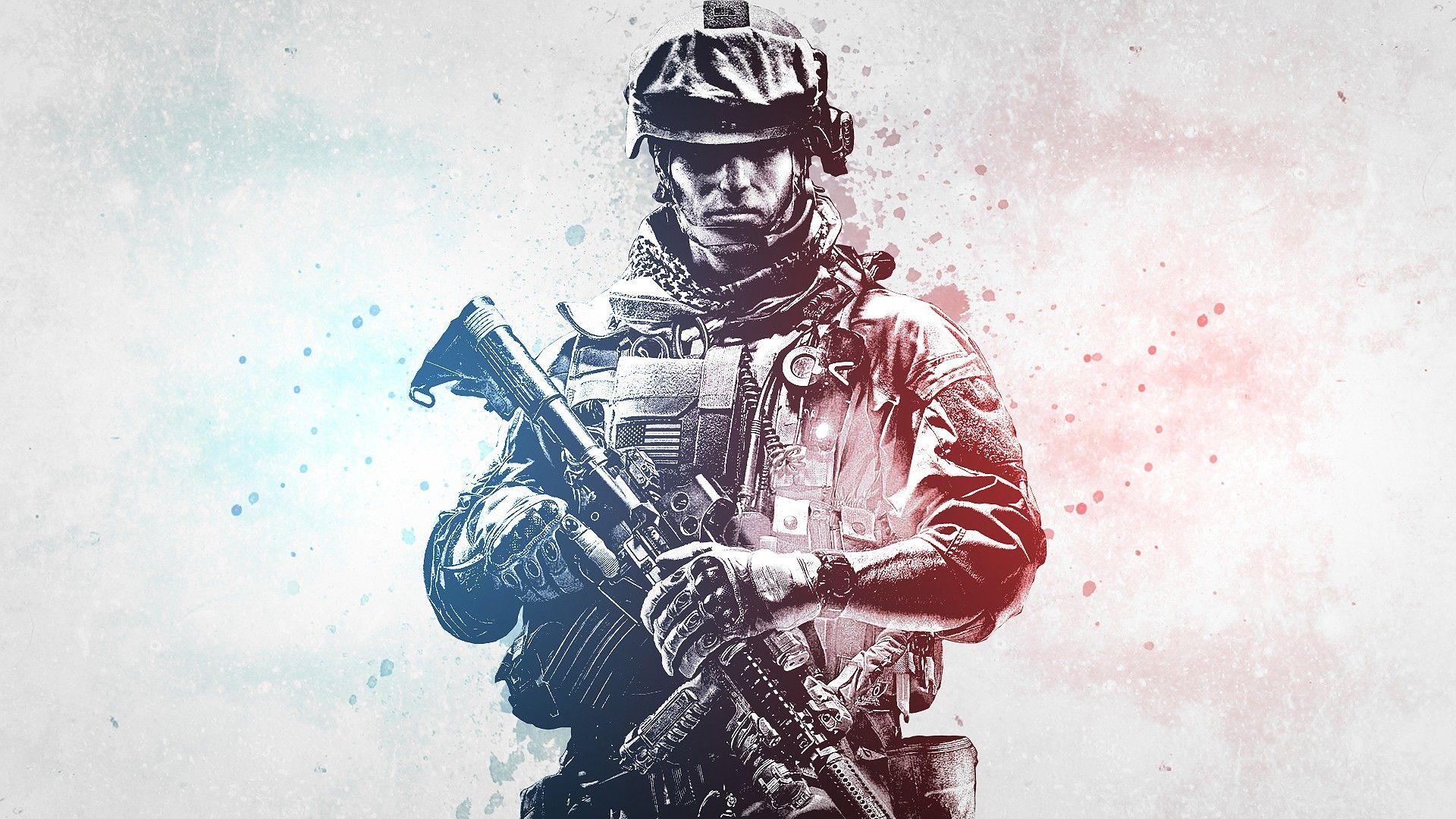 Soldiers video games war guns weapons eotech Battlefield 3 arms