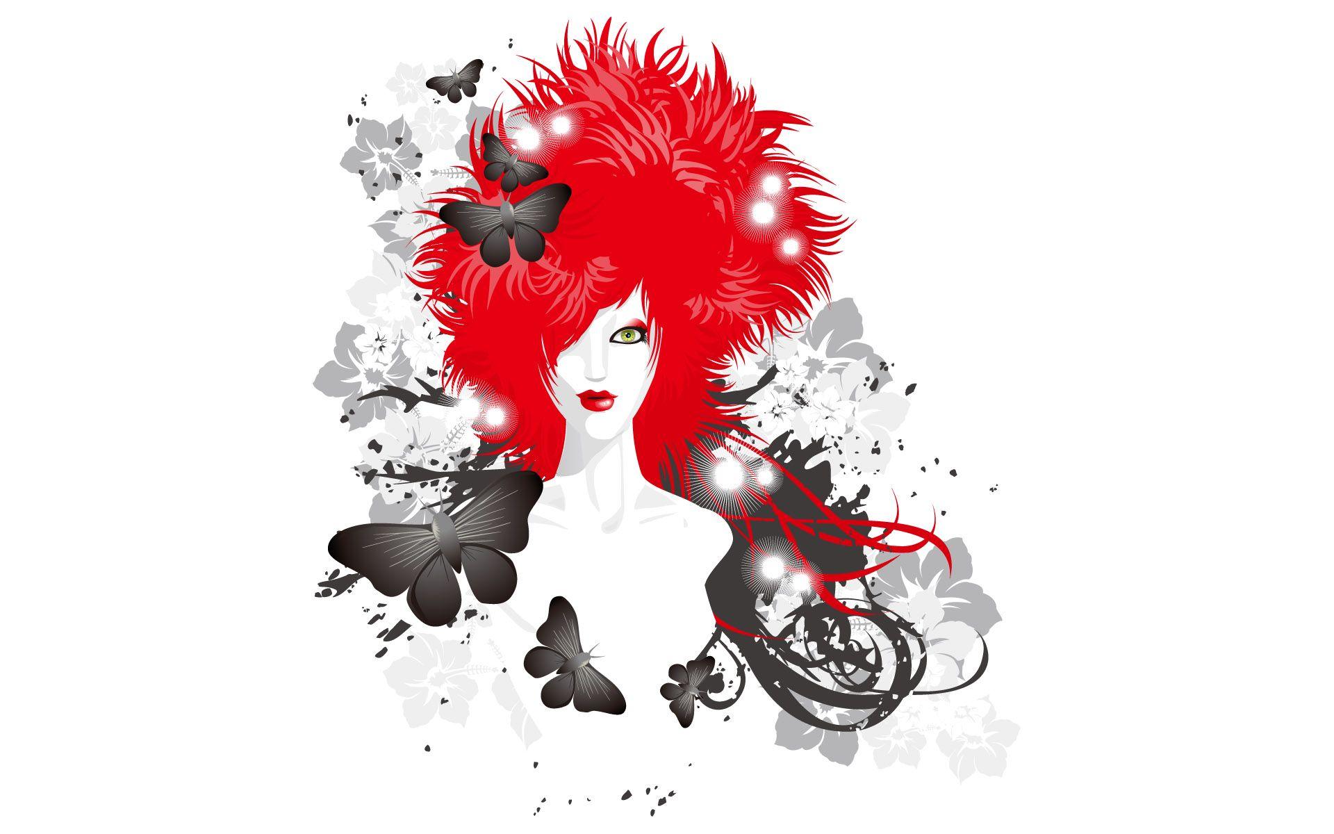 The girl with red hair wallpaper and image, picture