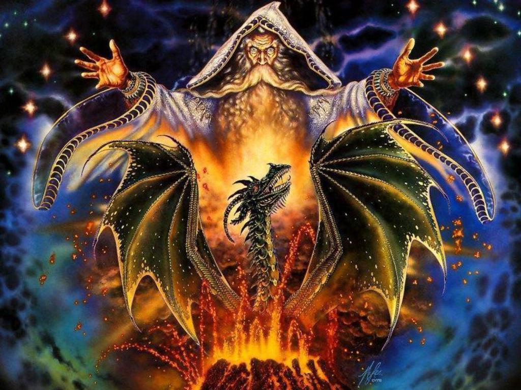 dragon wizard wallpaper