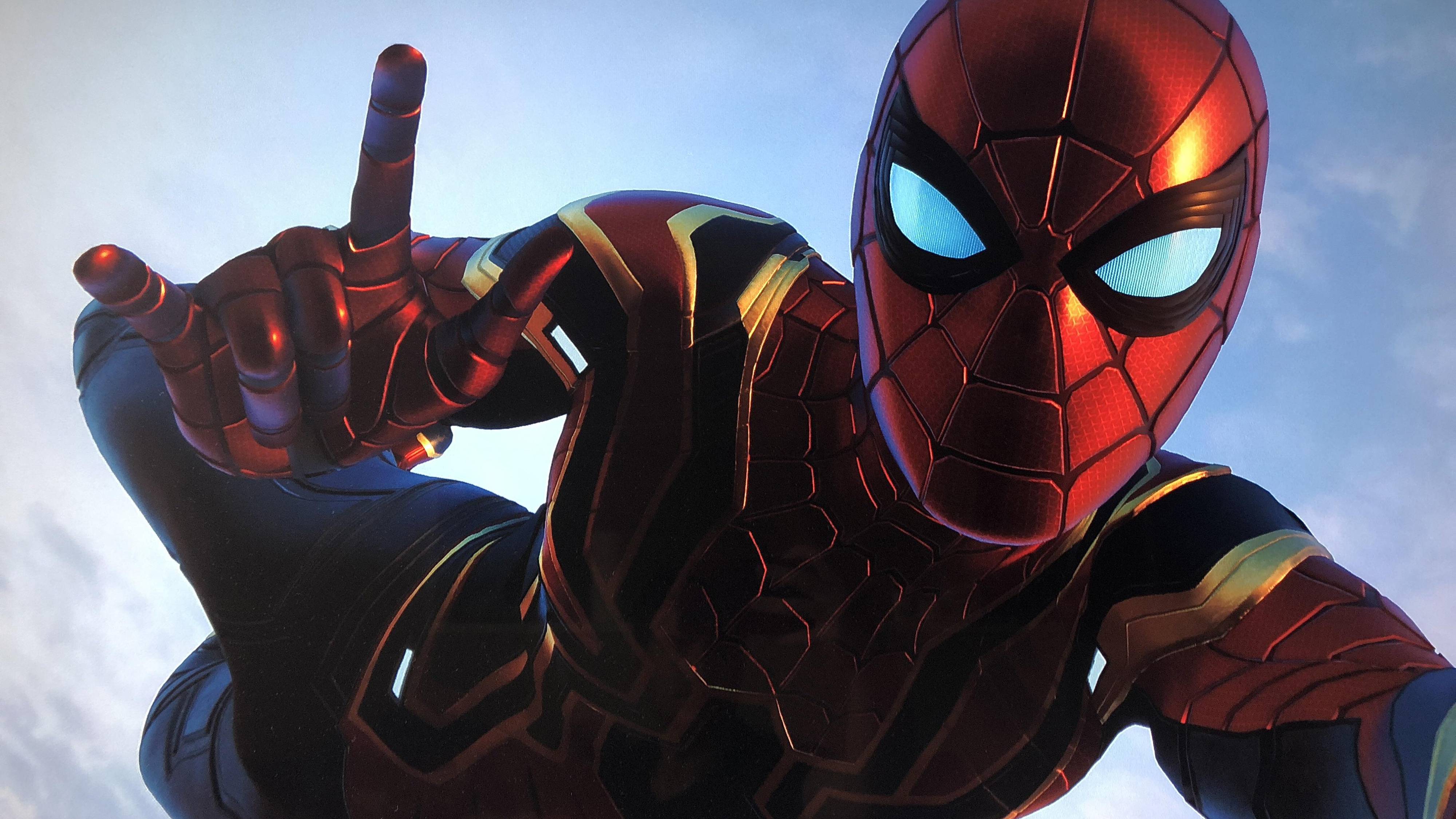 Iron Spider Selfie 4K Wallpaper