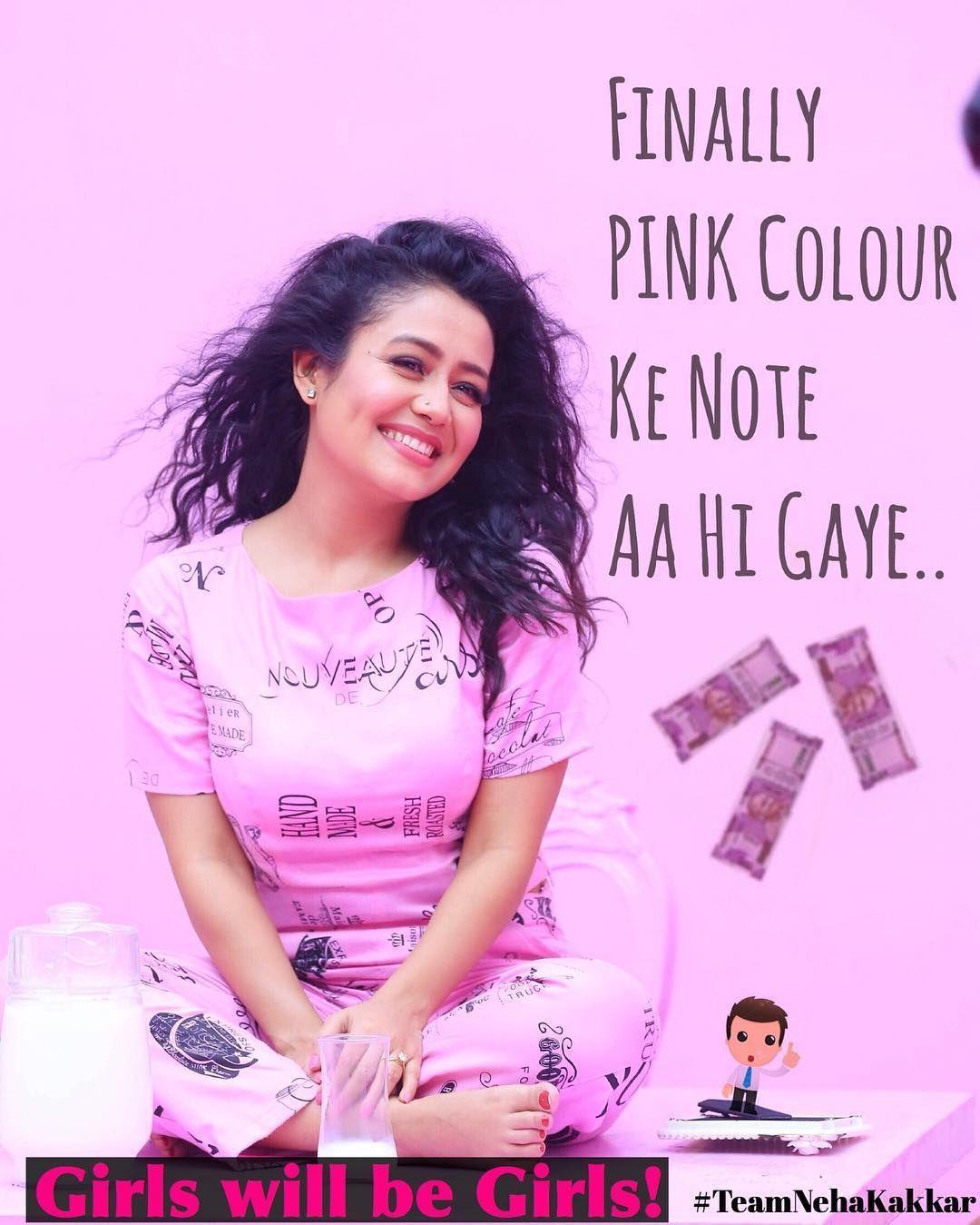 Neha Kakkar latest photo in Pink Lovely Dress Pink Color Ke Note