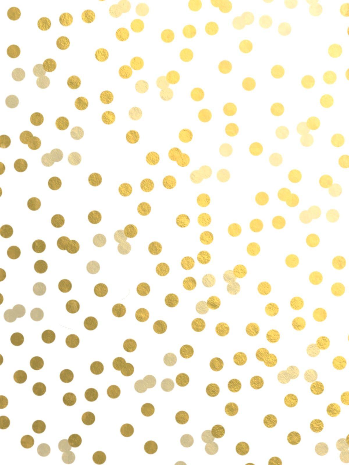 Gold Polka Dots Wallpaper