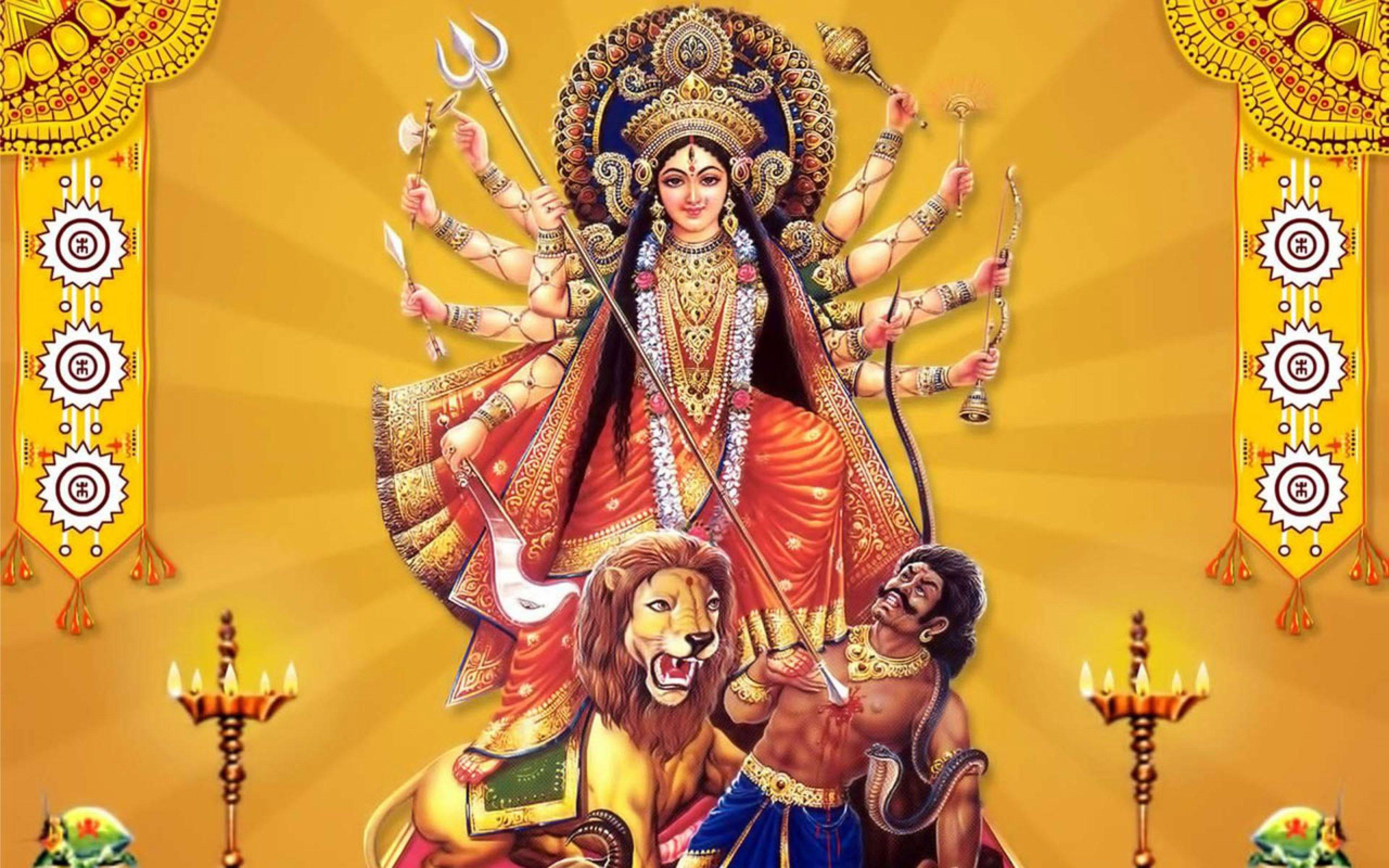 100+] Durga Devi Wallpapers | Wallpapers.com