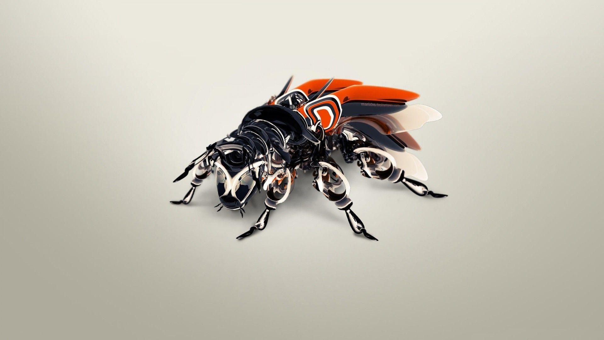 fly, mechanical, bees wallpaper