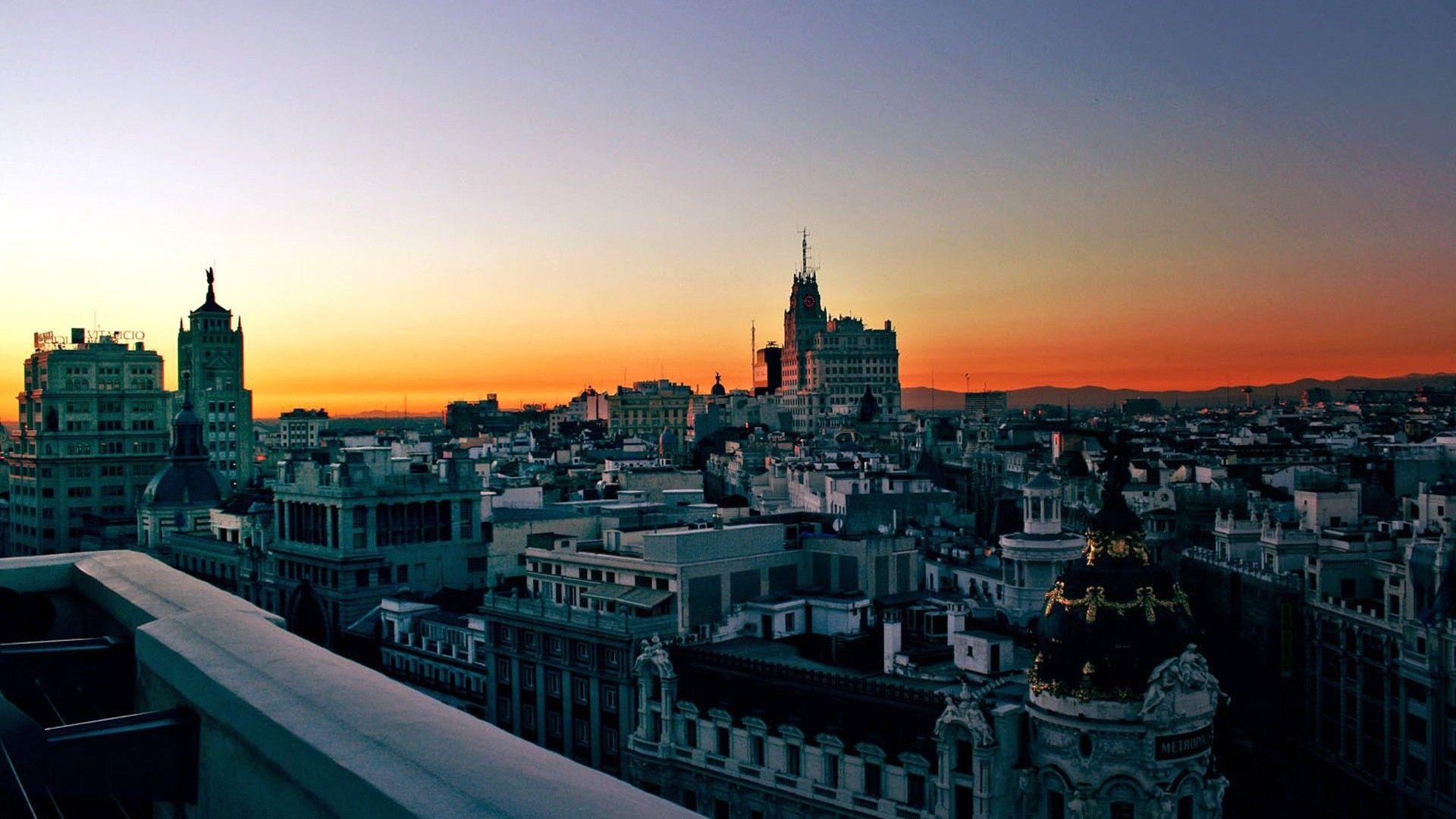 Sunset in Madrid wallpaper and image, picture, photo