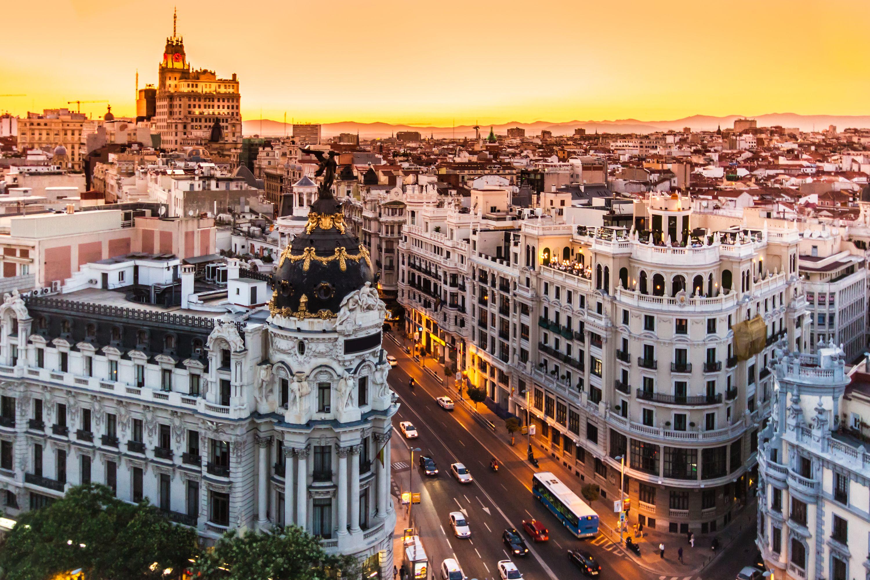 City panorama Madrid, Spain wallpaper and image