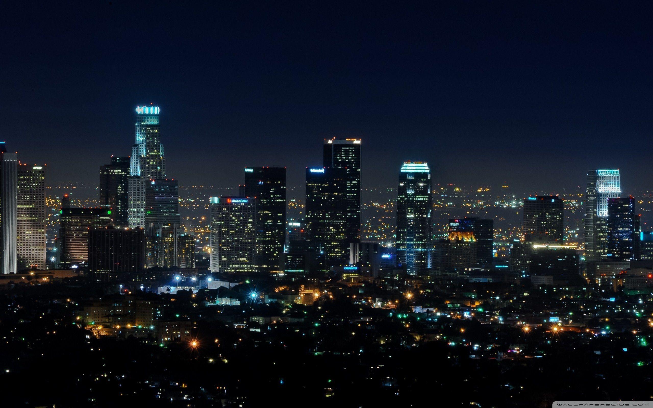 Downtown LA at Night ❤ 4K HD Desktop Wallpaper for 4K Ultra HD TV