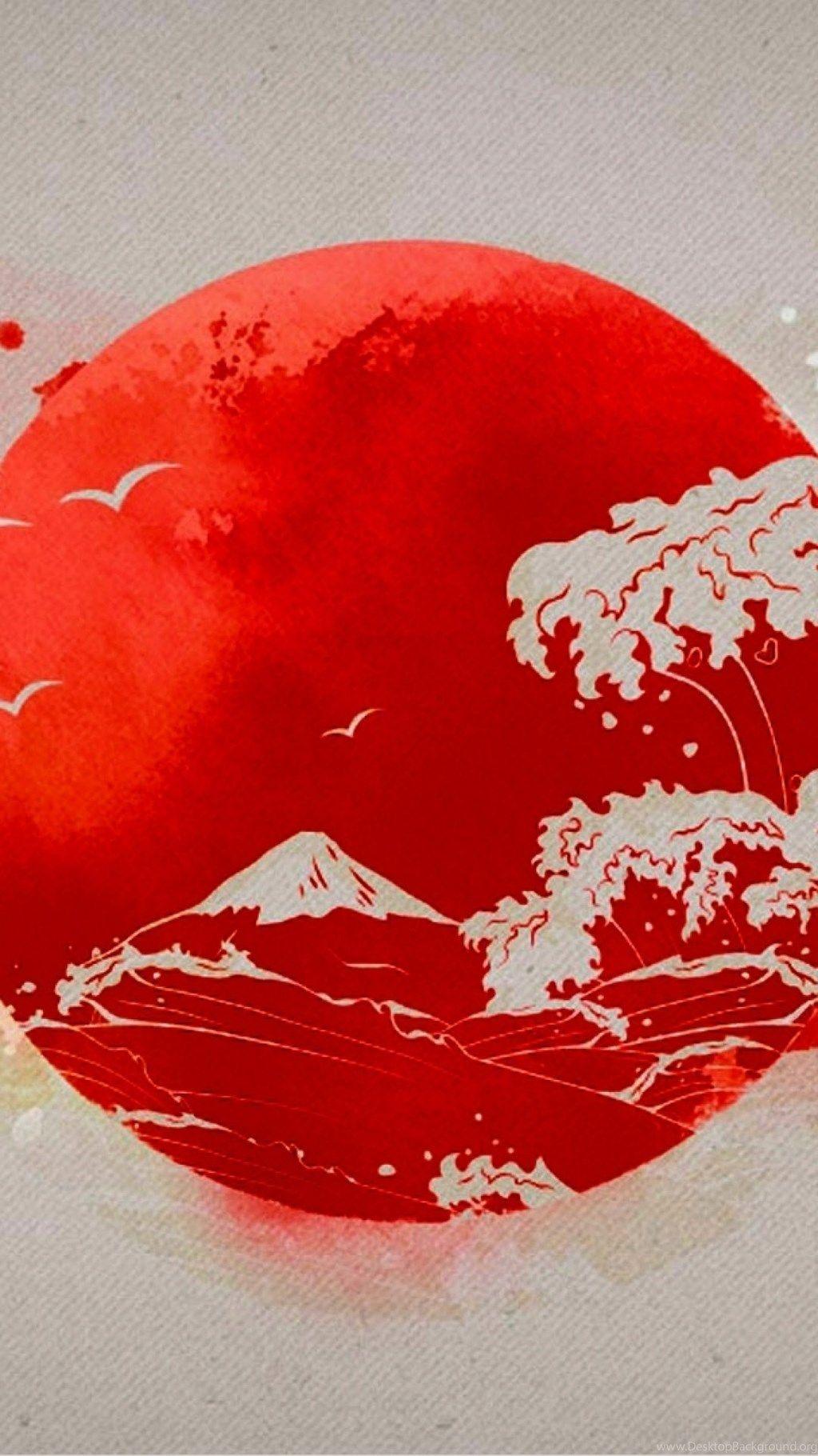 Japan Flag iPhone 6 Wallpaper Desktop Background