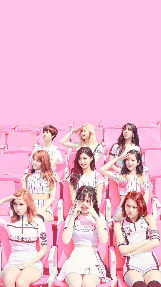 pink TWICE wallpaper. TWICE. Kpop, Twice kpop, Nayeon