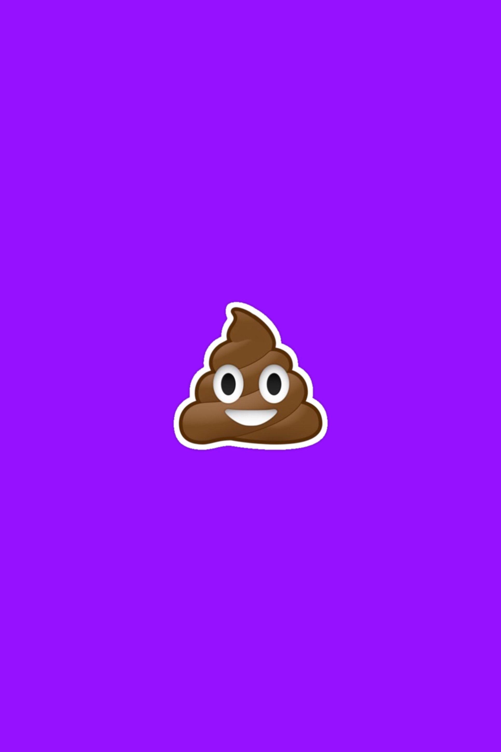 Whatsapp poop emoji wallpaper purple. My works. Emoji
