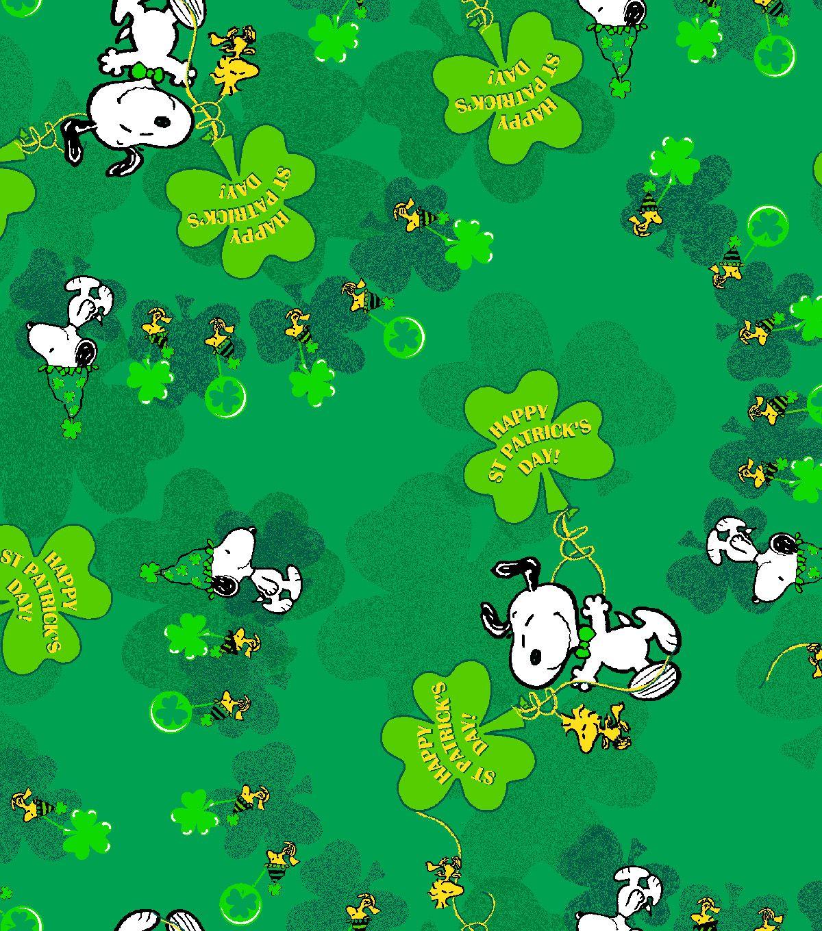 Holiday Inspirations Fabric- St. Patrick's Day Peanuts