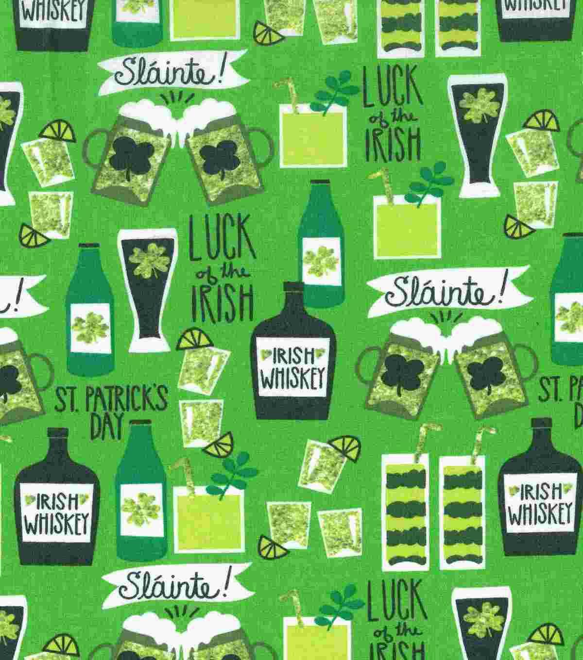 St. Patrick's Day Fabric -St. Patricks Day Drinks