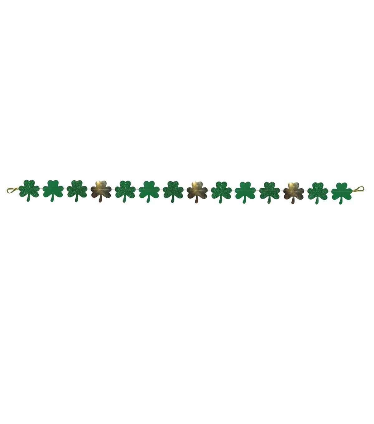 St. Patrick's Day Decor 3.5''x60'' Shamrock Banner