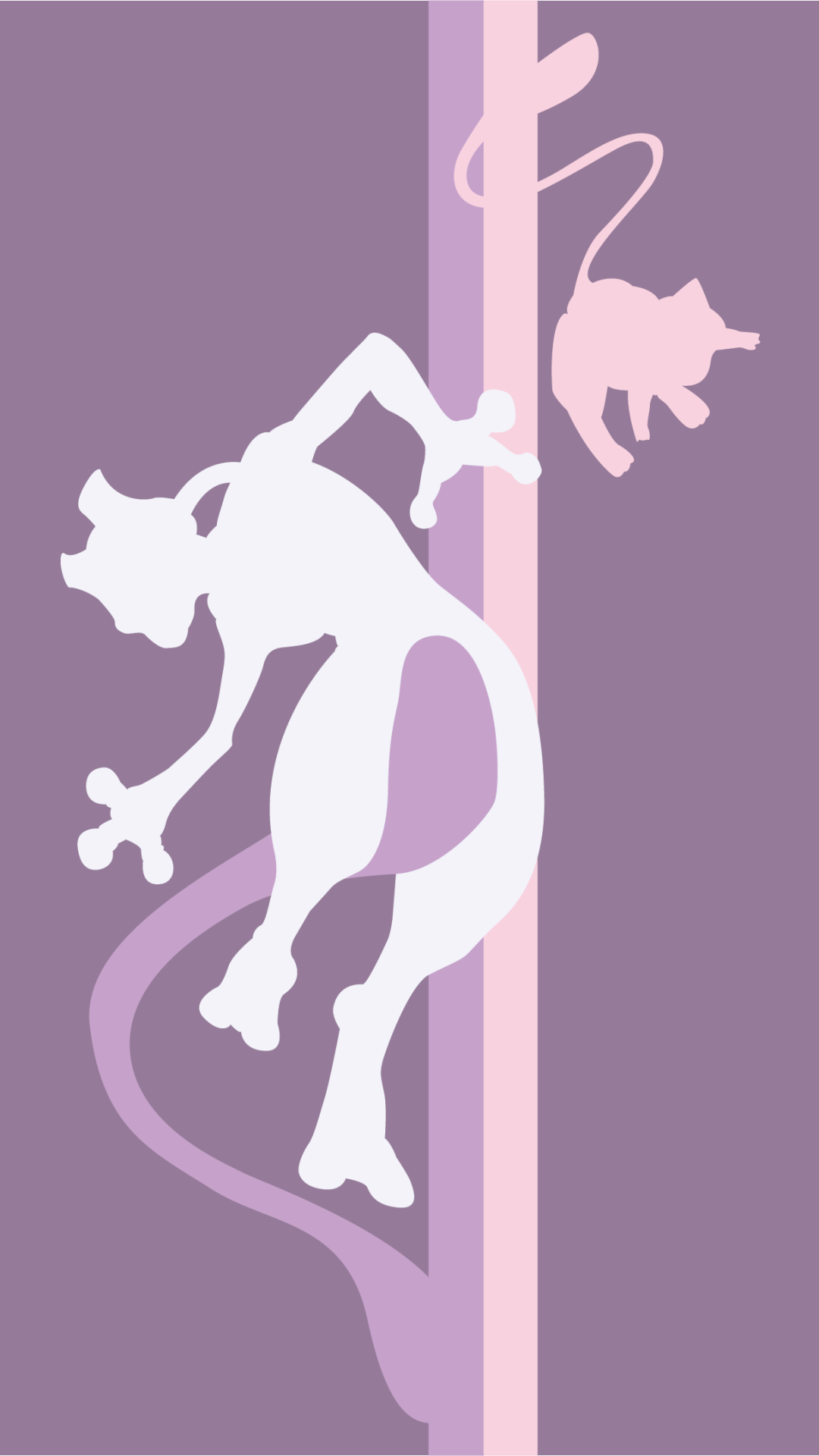 Mew and Mewtwo Wallpaper
