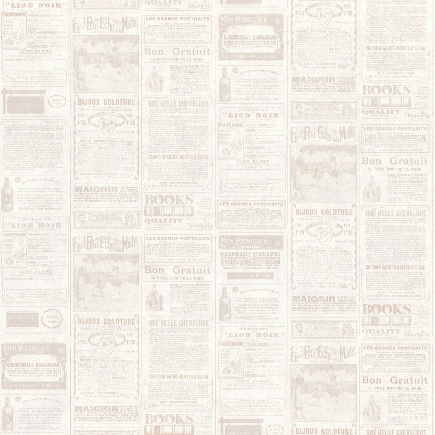 Newspaper Wallpaper White Words