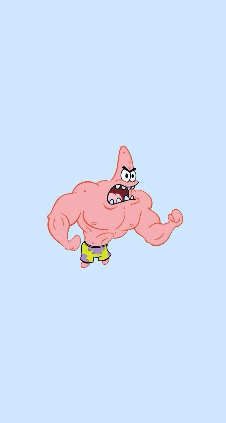 Super Strong Patrick. Spongebob Wallpaper, Cartoon Wallpaper
