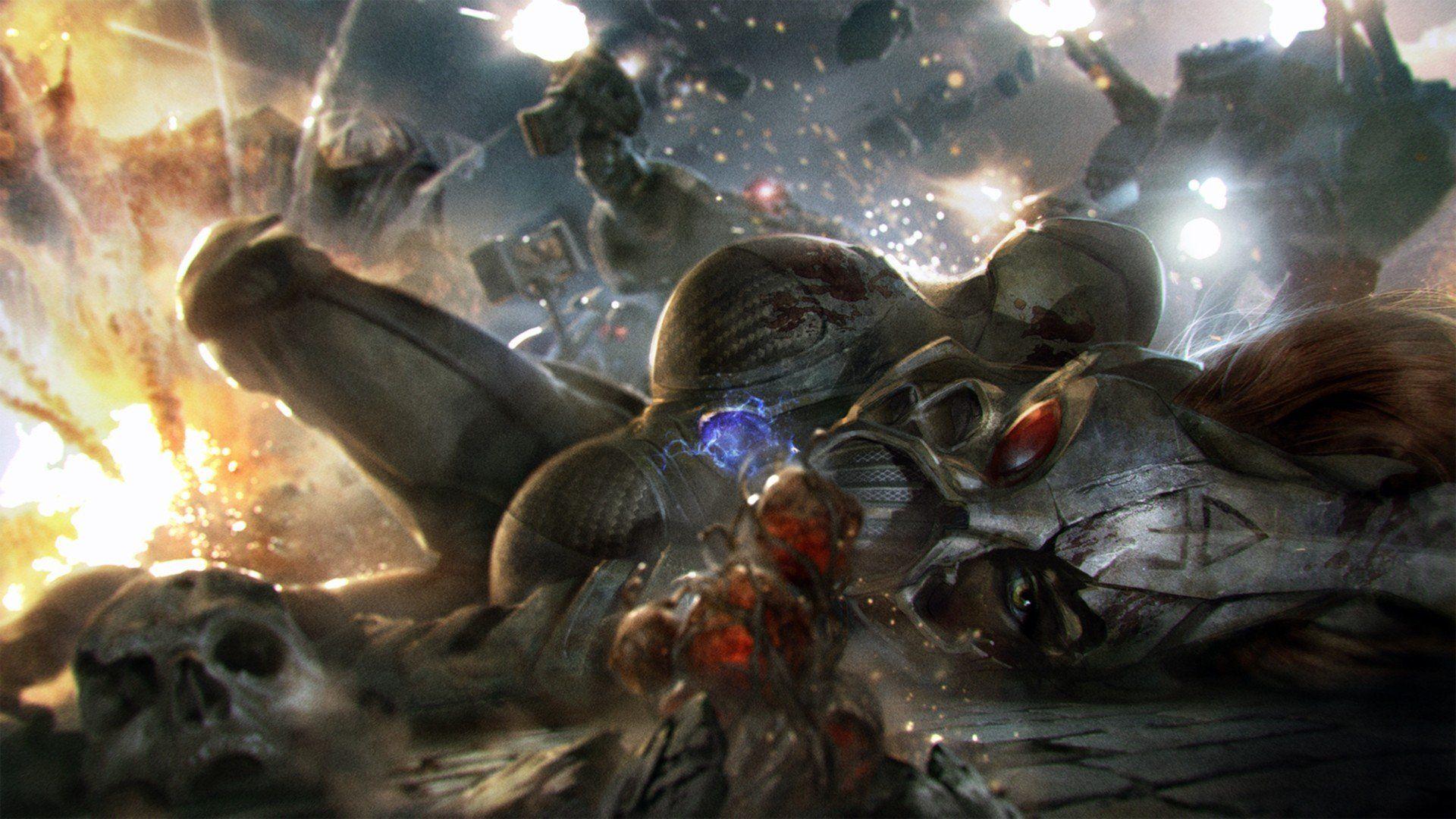 Warhammer Eldar, Space marines, Battle HD Wallpaper