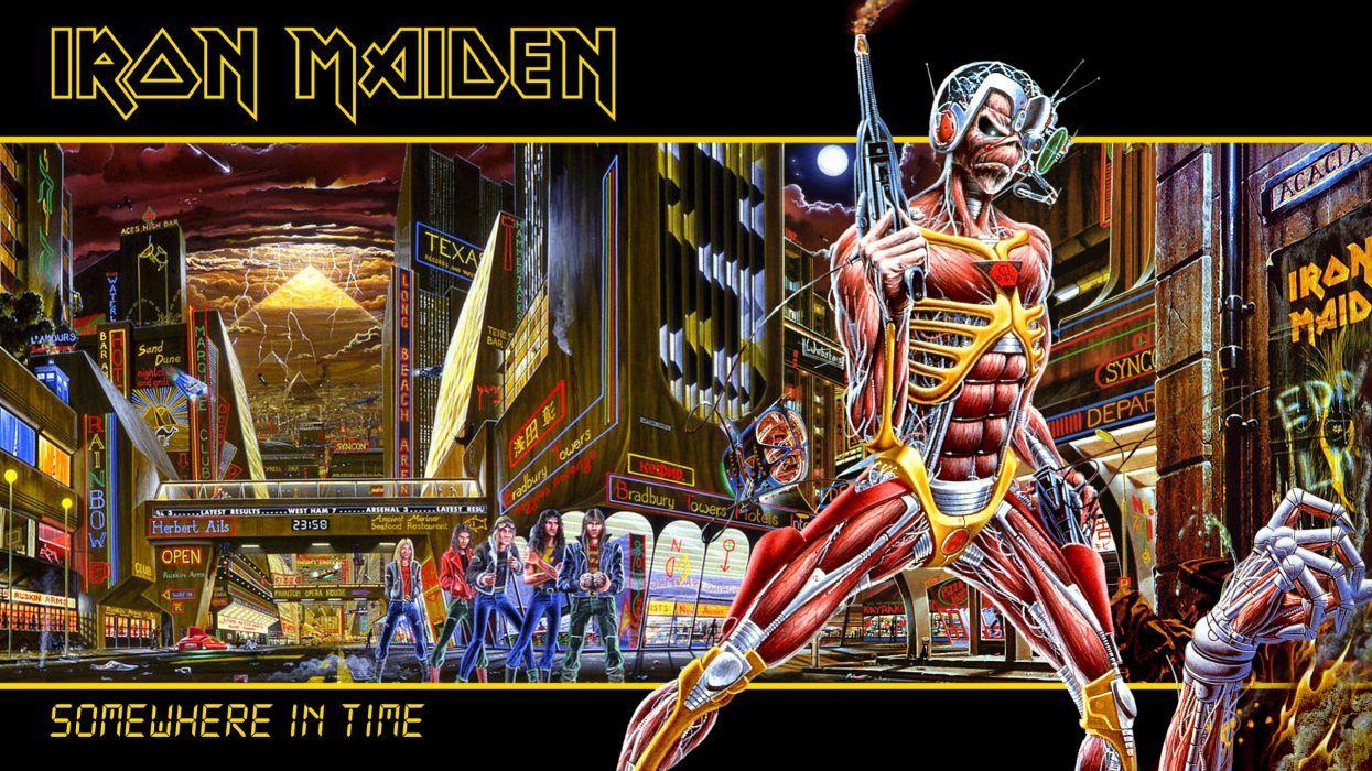Iron Maiden Eddie Futuristic Sci Fi Sci Heavy Metal Wallpaper