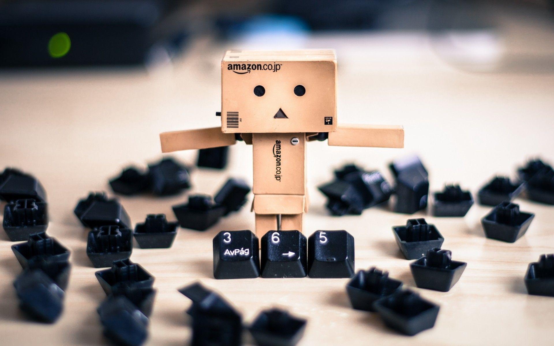 Amazon box keyboard danbo humor computer macro wallpaperx1200