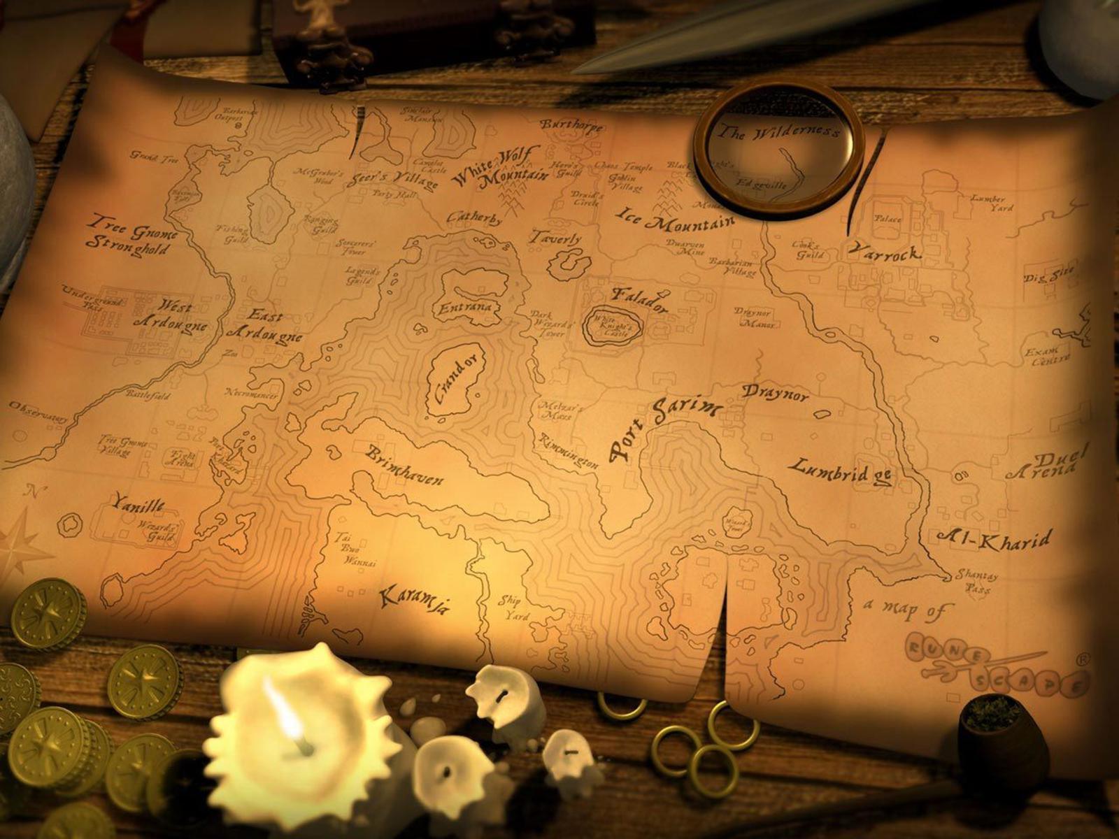 RUNESCAPE fantasy adventure map wallpaperx1200