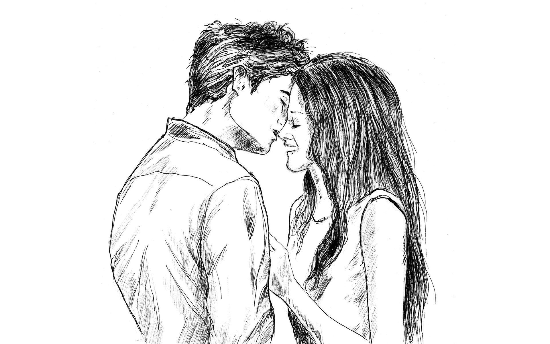 Romantic Couple Pencil Sketch Drawing, romantic drawings easy -  thirstymag.com