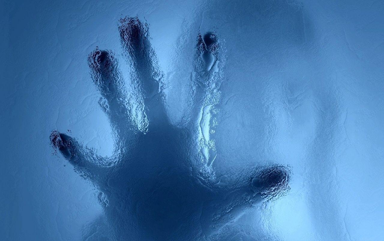 Blue hand wallpaper. Blue hand